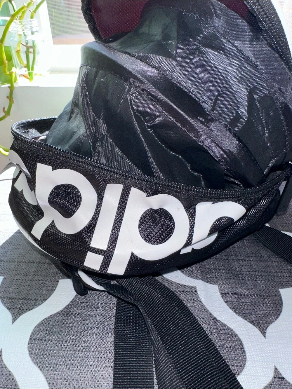 adidas Black and White Mini Backpack
